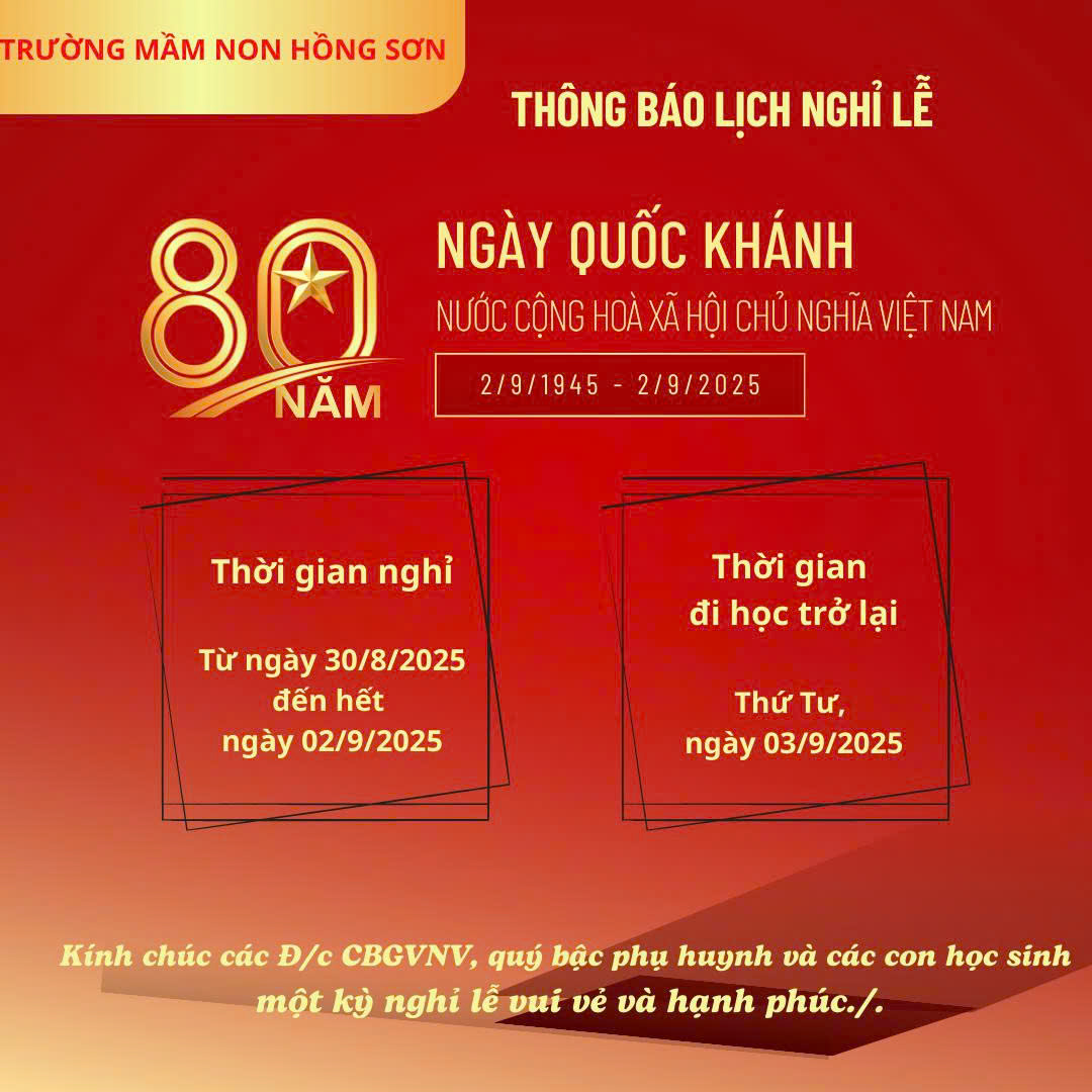 tb NGHỈ LỄ
